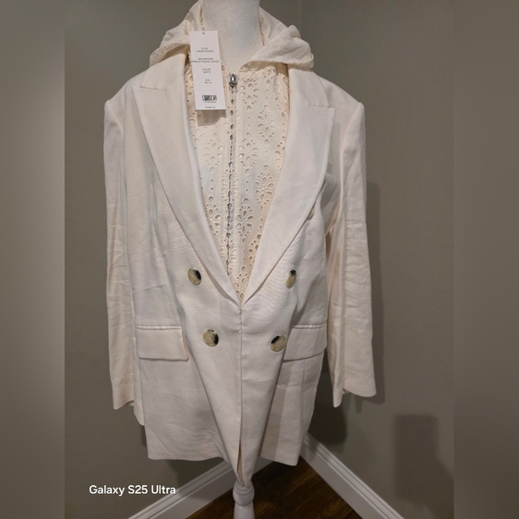 Veronica Beard Jackets & Blazers - NWT Veronic Beard Offwhite Dickey Jacket With Removable Eyelet Dickey, Size 14